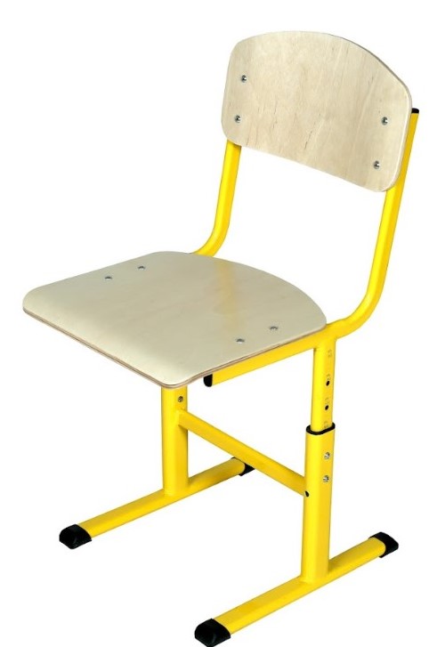 Т-подібний стілець, АНШАР ГРУП (132350), ростова група №3-6, лакове покриття фанери, каркас посилений плоскоовальною трубою